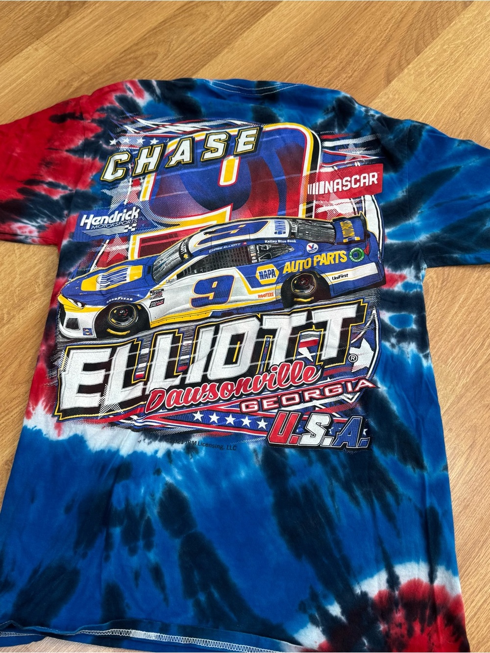 Nascar Chase Elliott Tie-Dye Tee - Blue & Red